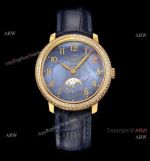 Swiss Patek Philippe Complications 4968R Watch Blue Mother of Pearl Gold Case